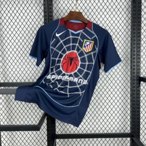 Maillot Atlético Madrid Retro Bleu Marine 2004/2005 — devant