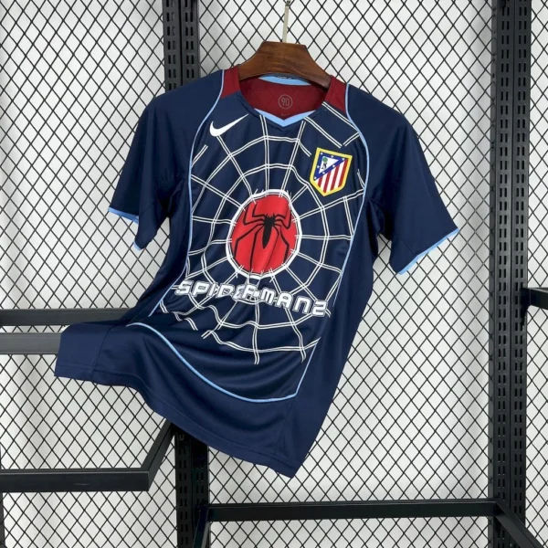 Maillot Atlético Madrid Retro Bleu Marine 2004/2005 — devant