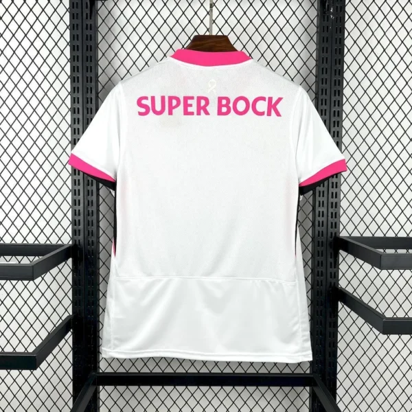 Maillot Sporting CP Pink October Blanc 2026/2027 — dos Maillot Sporting CP Pink October Blanc 2026/2027 — dos
