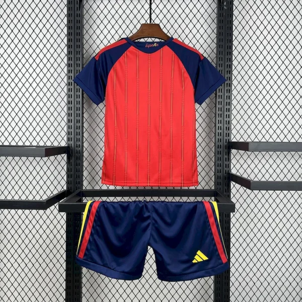 Kit Enfant Espagne 2 Étoiles Rouge 2026/2027 — dos Kit Enfant Espagne 2 Étoiles Rouge 2026/2027 — dos