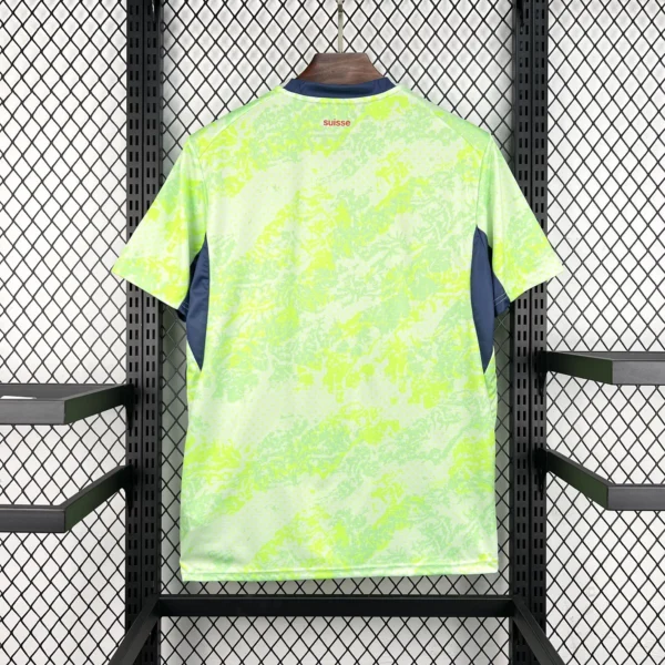 Maillot Suisse Extérieur Vert Fluo 2026/2027 — dos Maillot Suisse Extérieur Vert Fluo 2026/2027 — dos