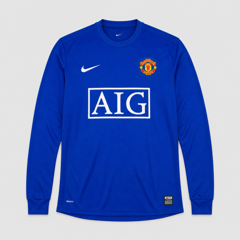 Maillot Manchester United Rétro Extérieur 2008/09 Manches longues