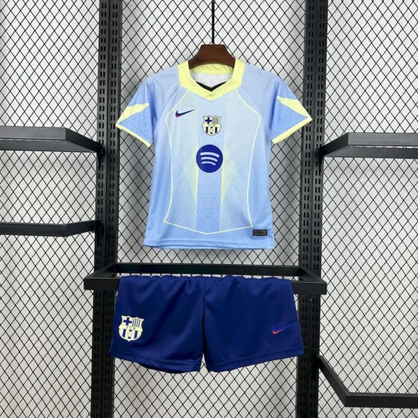 Kit Enfant FC Barcelone Bleu et Jaune 2025/2026 — devant