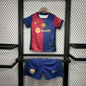 Kit Enfant FC Barcelone Bleu et Grenat 2024/2025 — devant