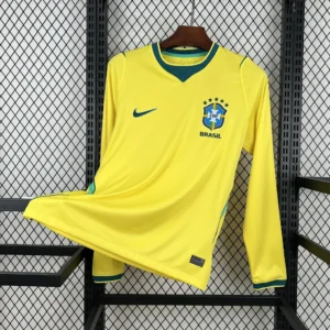 Maillot Brésil Domicile 2026/2027 Manches Longues — devant Maillot Brésil Domicile 2026/2027 Manches Longues — devant