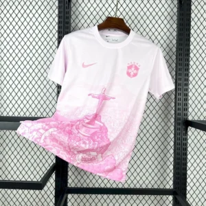Maillot Brésil Concept Blanc et Rose 2025/2026 — devant Maillot Brésil Concept Blanc et Rose 2025/2026 — devant