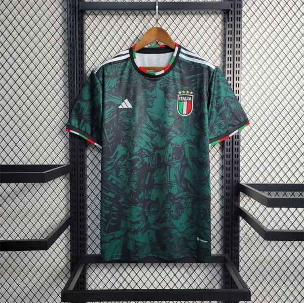 Maillot Italie Concept Vert Foncé 2025/2026 — devant Maillot Italie Concept Vert Foncé 2025/2026 — devant