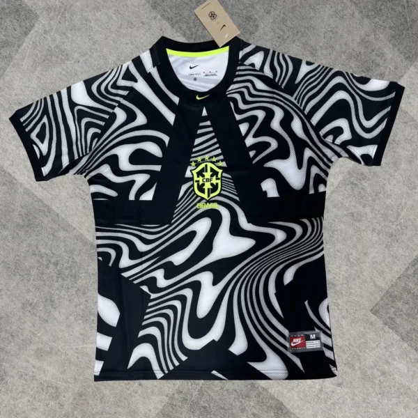 Maillot Brésil Gardien Noir et Blanc 2026/2027 — devant Maillot Brésil Gardien Noir et Blanc 2026/2027 — devant