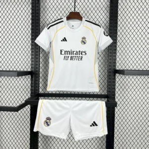 Kit Enfant Real Madrid Blanc 2025/2026 — devant