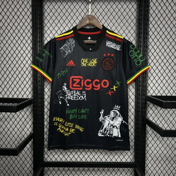 Maillot Ajax Amsterdam Concept Noir Graffiti 2025/2026 — devant