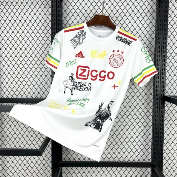 Maillot Ajax Amsterdam Concept Blanc Graffiti 2025/2026 — devant