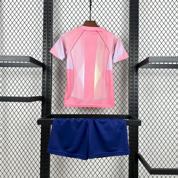Kit Enfant FC Barcelone Rose et Blanc 2025/2026 — dos