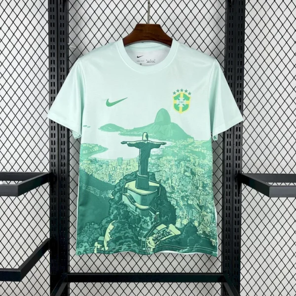 Maillot Brésil Concept Vert Menthe 2025/2026 — devant