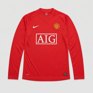 Maillot Manchester United Rétro Domicile 2007/08 Manches longues