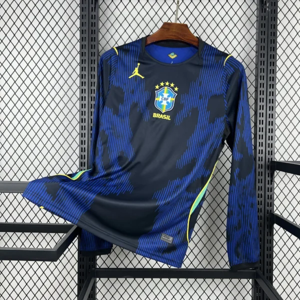 Maillot Brésil Extérieur 2026/2027 Manches Longues — devant Maillot Brésil Extérieur 2026/2027 Manches Longues — devant