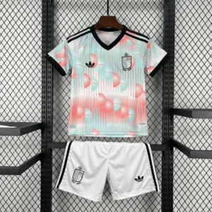 Kit Enfant Belgique Blanc et Menthe 2026/2027 — devant Kit Enfant Belgique Blanc et Menthe 2026/2027 — devant