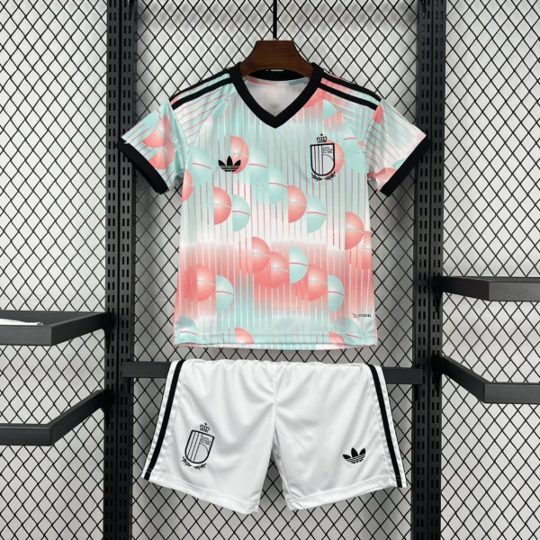Kit Enfant Belgique Blanc et Menthe 2026/2027 — devant