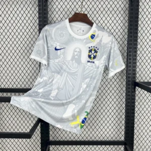 Maillot Brésil Concept Christ Blanc 2025/2026 — devant Maillot Brésil Concept Christ Blanc 2025/2026 — devant