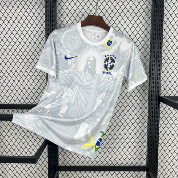 Maillot Brésil Concept Christ Blanc 2025/2026 — devant