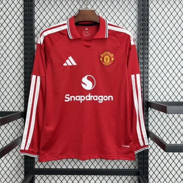Maillot Manchester United Domicile 2026/2027 Manches Longues — devant