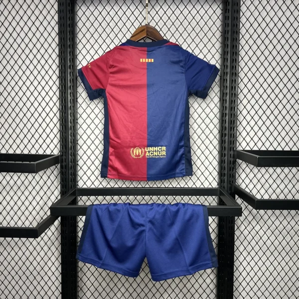 Kit Enfant FC Barcelone Bleu et Grenat 2024/2025 — dos
