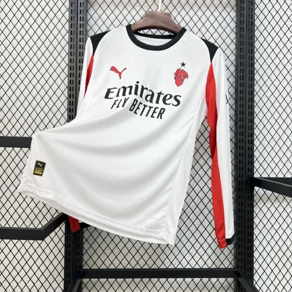 Maillot AC Milan Extérieur 2025/2026 Manches Longues — devant Maillot AC Milan Extérieur 2025/2026 Manches Longues — devant