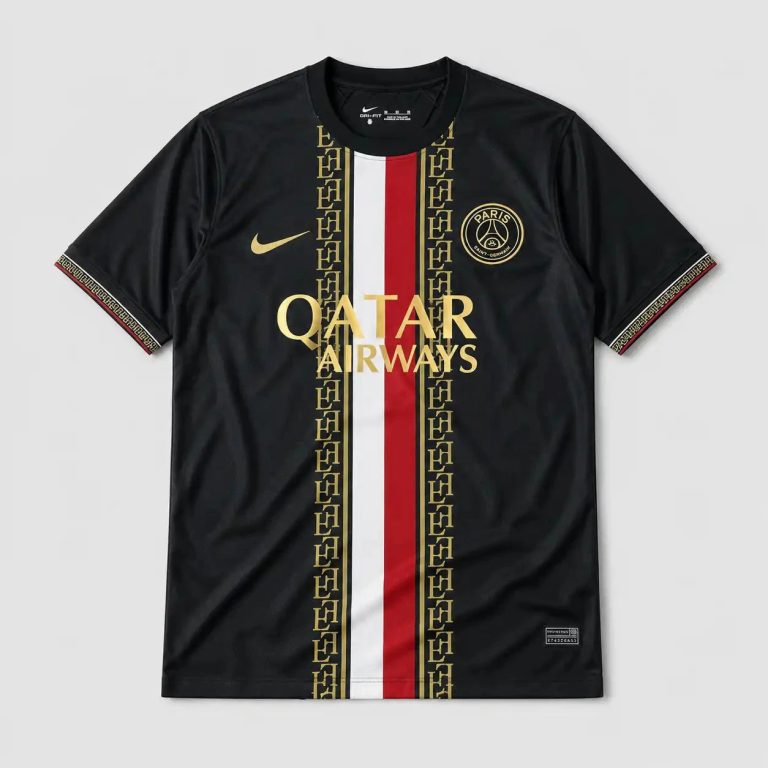Maillot PSG Noir et Or Édition Spéciale 2025/26 — Homme