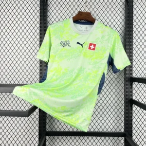 Maillot Suisse Extérieur Vert Fluo 2026/2027 — devant