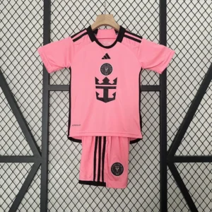 Kit Enfant Inter Miami Rose 2024/2025 — devant Kit Enfant Inter Miami Rose 2024/2025 — devant