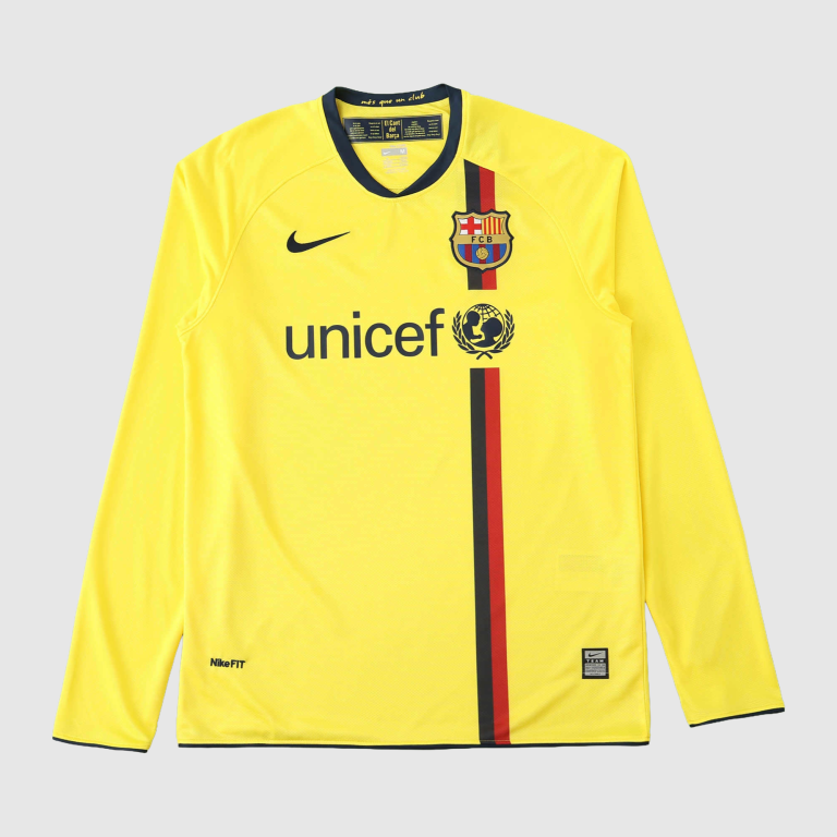 Maillot FC Barcelone Rétro Extérieur 2008/09 — Manches longues