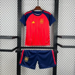 Kit Enfant Espagne 2 Étoiles Rouge 2026/2027 — devant Kit Enfant Espagne 2 Étoiles Rouge 2026/2027 — devant