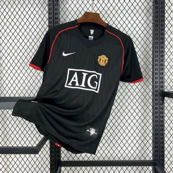 Maillot Manchester United Retro Noir 2007/2008 — devant