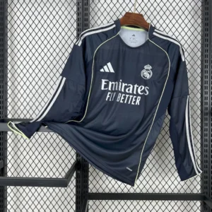 Maillot Real Madrid Extérieur 2025/2026 Manches Longues — devant Maillot Real Madrid Extérieur 2025/2026 Manches Longues — devant