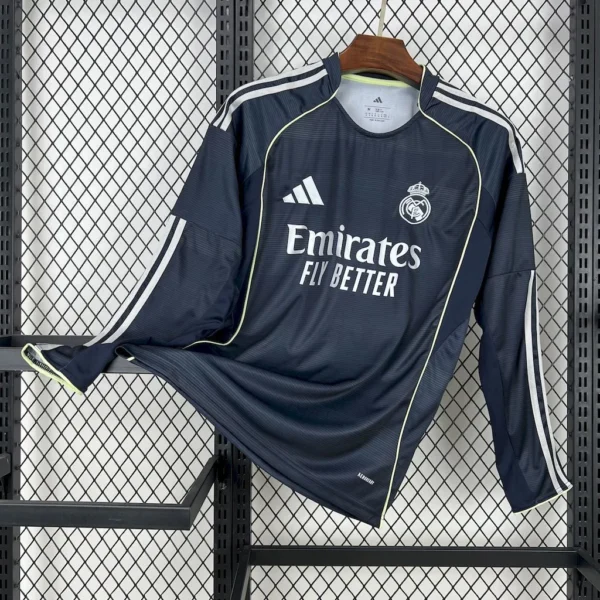Maillot Real Madrid Extérieur 2025/2026 Manches Longues — devant
