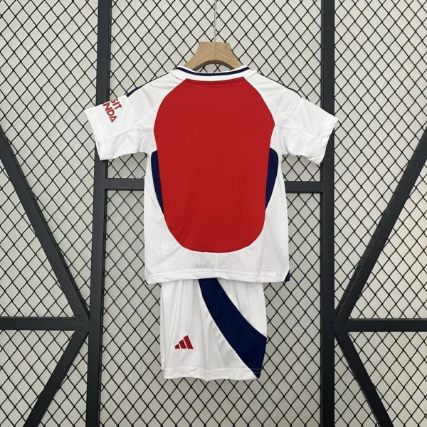 Kit Enfant Arsenal Rouge et Blanc 2024/2025 — dos