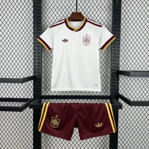 Kit Enfant Espagne Blanc et Bordeaux 2026/2027 — devant Kit Enfant Espagne Blanc et Bordeaux 2026/2027 — devant