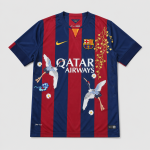 Maillot Barcelona Brodé Rétro Domicile 2014/15
