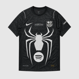 Maillot Barcelona Noir Édition Joueur 25/26 – Spider-Man