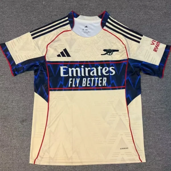 Maillot Arsenal Concept Beige 2026/2027 — devant Maillot Arsenal Concept Beige 2026/2027 — devant