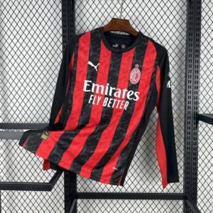 Maillot AC Milan Domicile 2025/2026 Manches Longues — devant Maillot AC Milan Domicile 2025/2026 Manches Longues — devant