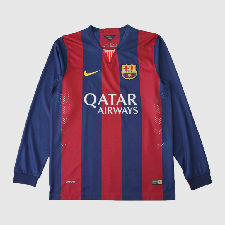 Maillot FC Barcelone Rétro Domicile 2014/15 — Manches longues