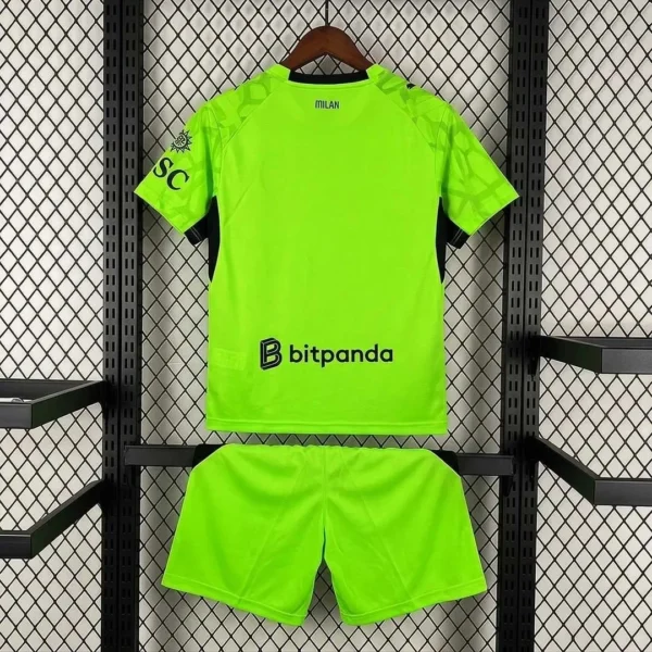 Kit Enfant AC Milan Gardien Vert 2026/2027 — dos Kit Enfant AC Milan Gardien Vert 2026/2027 — dos