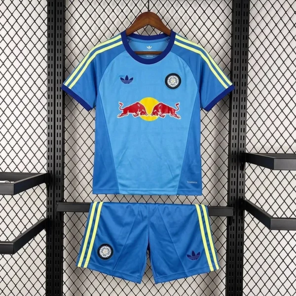 Kit Enfant Leeds United Gardien Bleu 2026/2027 — devant Kit Enfant Leeds United Gardien Bleu 2026/2027 — devant
