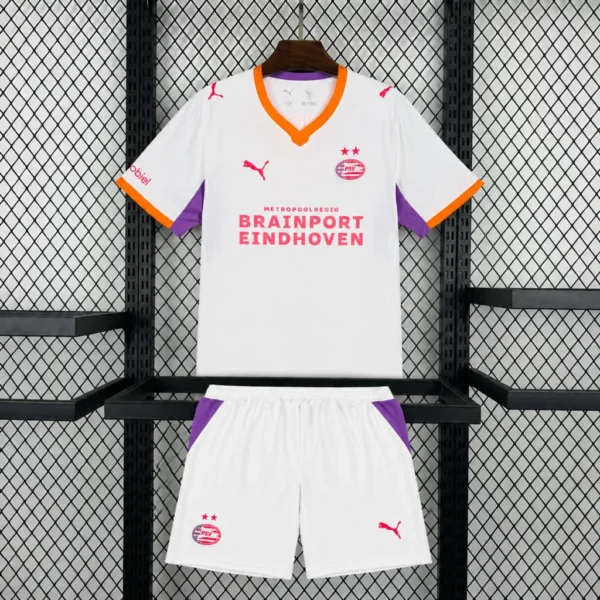 Kit Enfant PSV Eindhoven Extérieur 2026/2027 — devant Kit Enfant PSV Eindhoven Extérieur 2026/2027 — devant