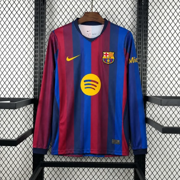 Maillot FC Barcelone Domicile 2026/2027 Manches Longues — devant